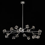 Modern 18 - Light Linear Sputnik Cluster Cube Crystal Chandelier - LightfixturesUAE