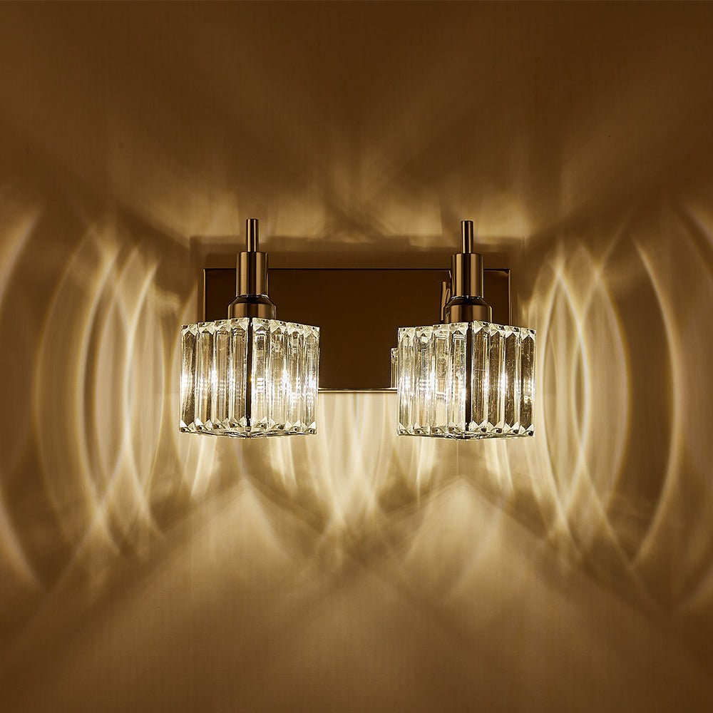 Modern 2 - Light Crystal Square Wall Sconce - LightfixturesUAE
