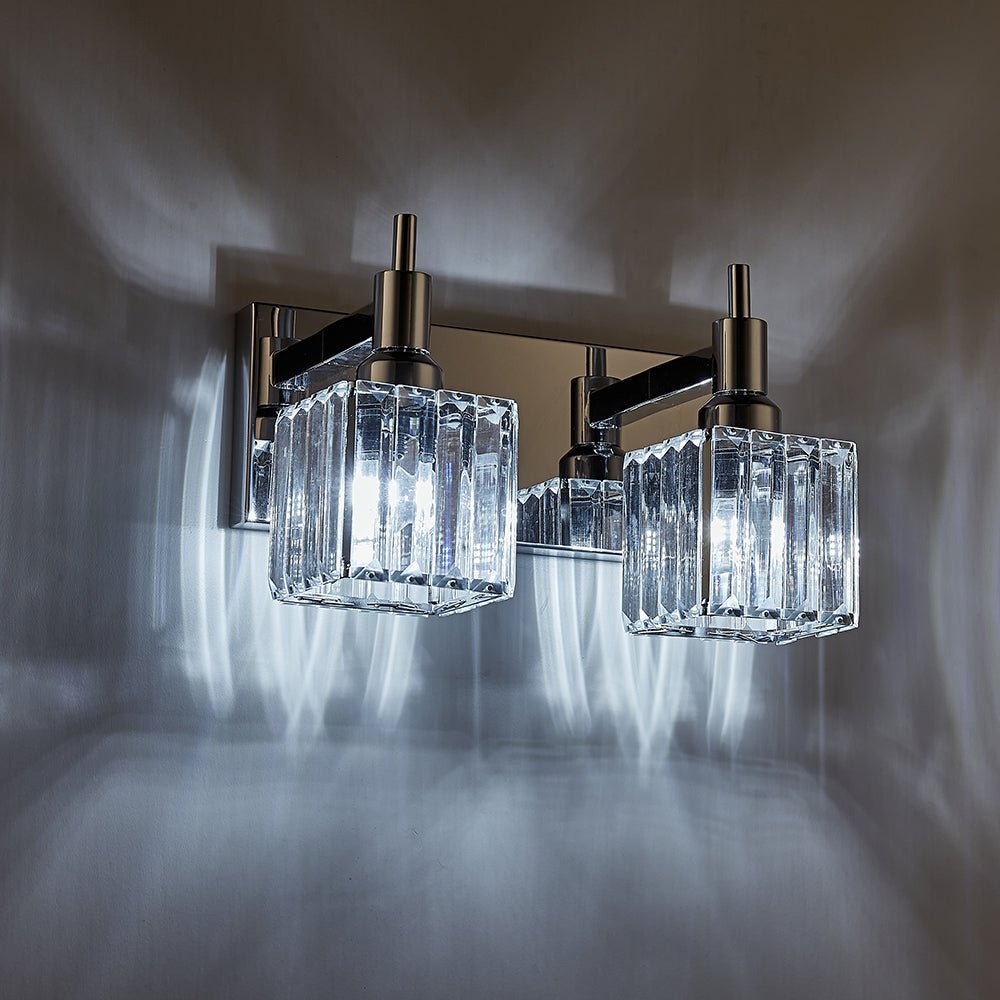 Modern 2 - Light Crystal Square Wall Sconce - LightfixturesUAE