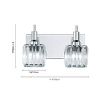 Modern 2 - Light Crystal Square Wall Sconce - LightfixturesUAE