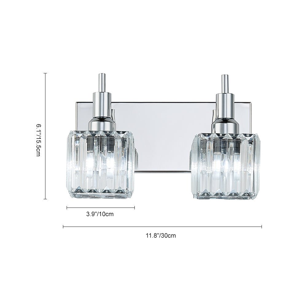 Modern 2 - Light Crystal Square Wall Sconce - LightfixturesUAE