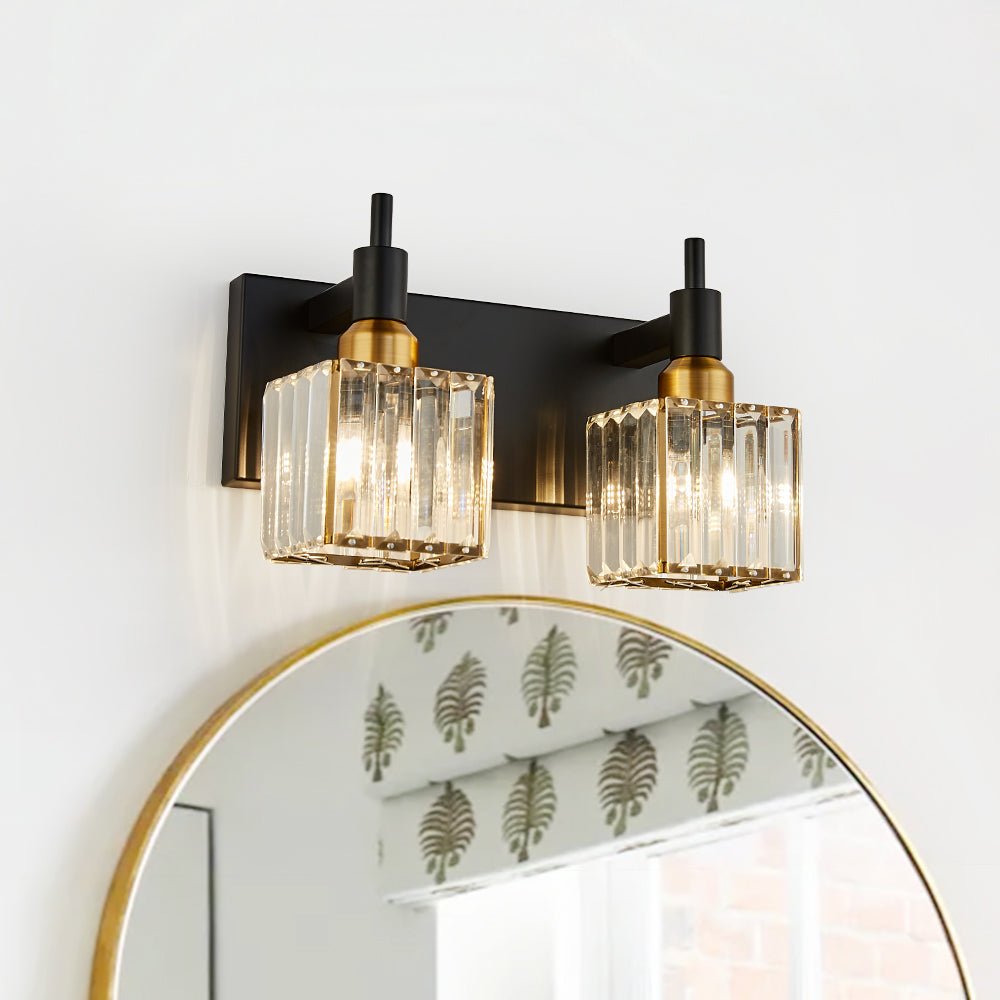 Modern 2 - Light Crystal Square Wall Sconce - LightfixturesUAE