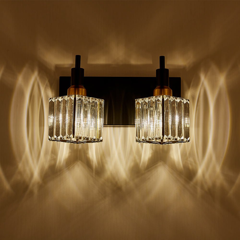 Modern 2 - Light Crystal Square Wall Sconce - LightfixturesUAE