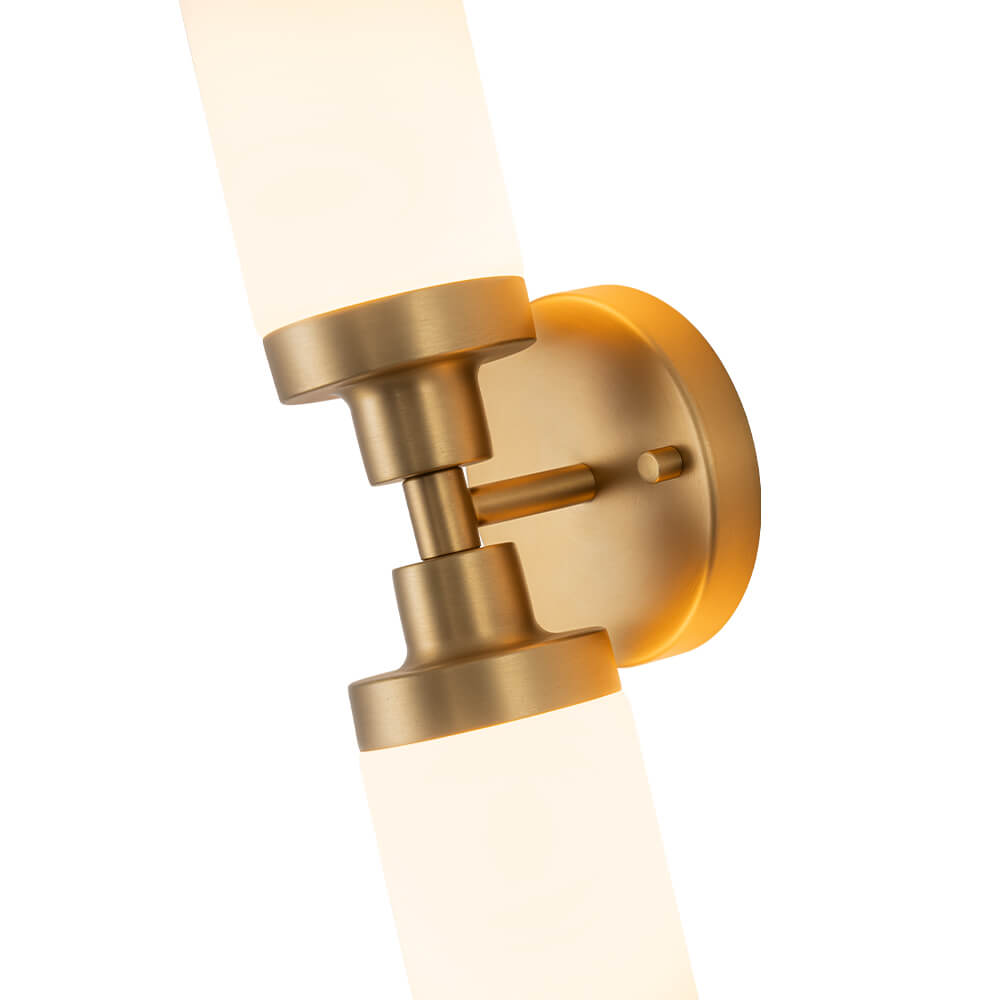 Modern 2 - Light Cylindrical Opal Glass Bathroom Sconces - LightfixturesUAE