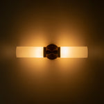 Modern 2 - Light Cylindrical Opal Glass Bathroom Sconces - LightfixturesUAE