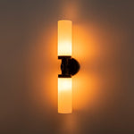 Modern 2 - Light Cylindrical Opal Glass Bathroom Sconces - LightfixturesUAE