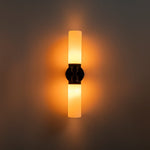 Modern 2 - Light Cylindrical Opal Glass Bathroom Sconces - LightfixturesUAE