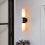 Modern 2 - Light Cylindrical Opal Glass Bathroom Sconces - LightfixturesUAE