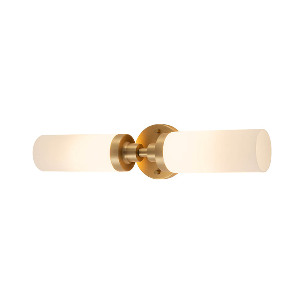 Modern 2 - Light Cylindrical Opal Glass Bathroom Sconces - LightfixturesUAE