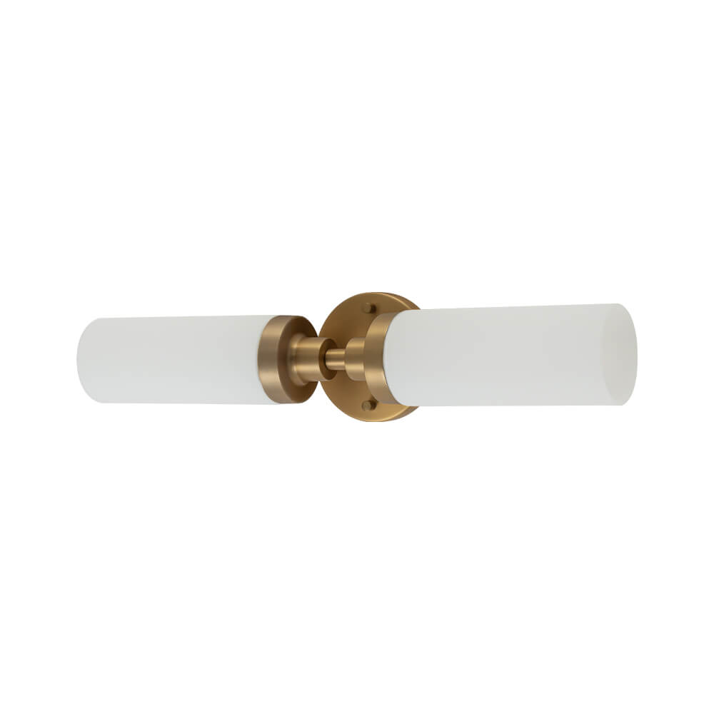 Modern 2 - Light Cylindrical Opal Glass Bathroom Sconces - LightfixturesUAE