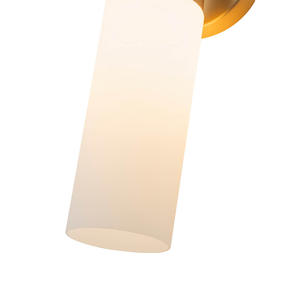 Modern 2 - Light Cylindrical Opal Glass Bathroom Sconces - LightfixturesUAE