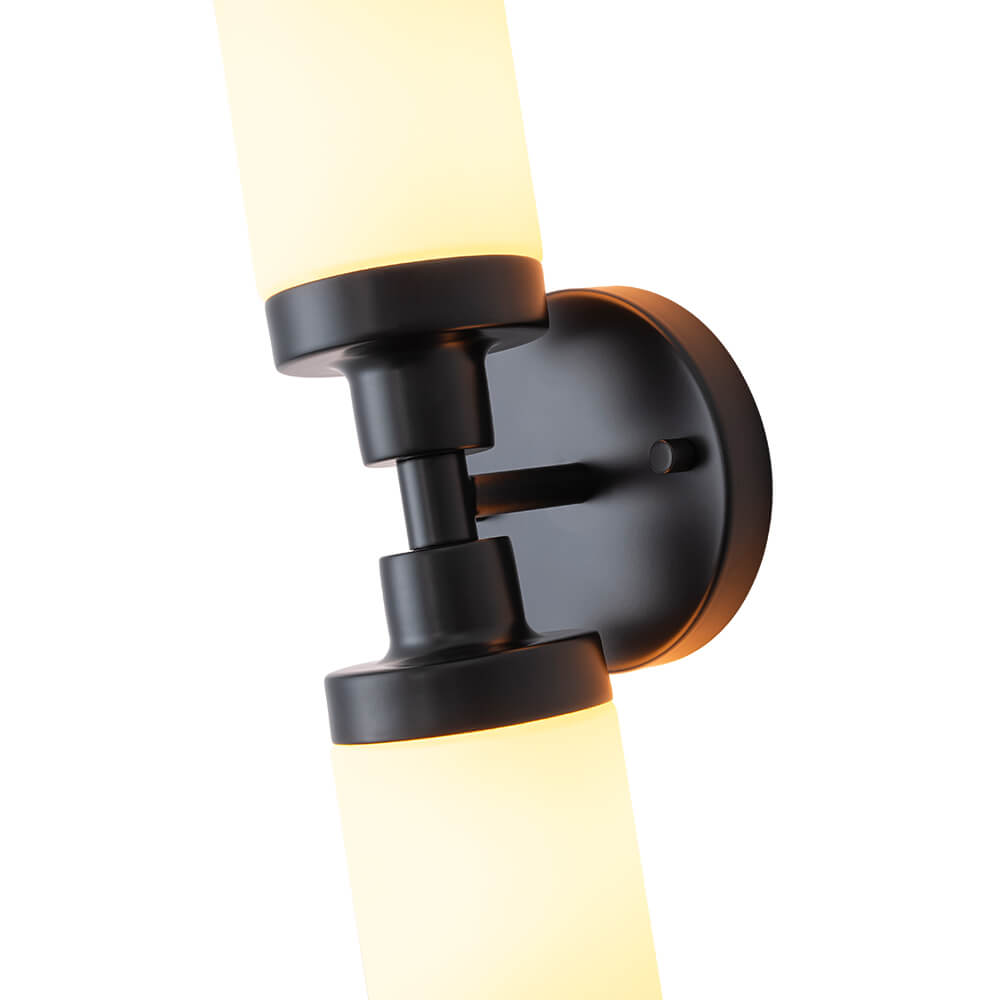 Modern 2 - Light Cylindrical Opal Glass Bathroom Sconces - LightfixturesUAE