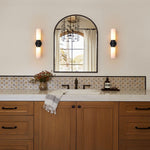 Modern 2 - Light Cylindrical Opal Glass Bathroom Sconces - LightfixturesUAE