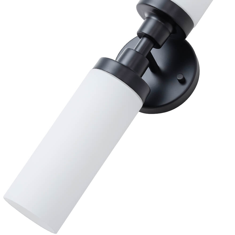 Modern 2 - Light Cylindrical Opal Glass Bathroom Sconces - LightfixturesUAE
