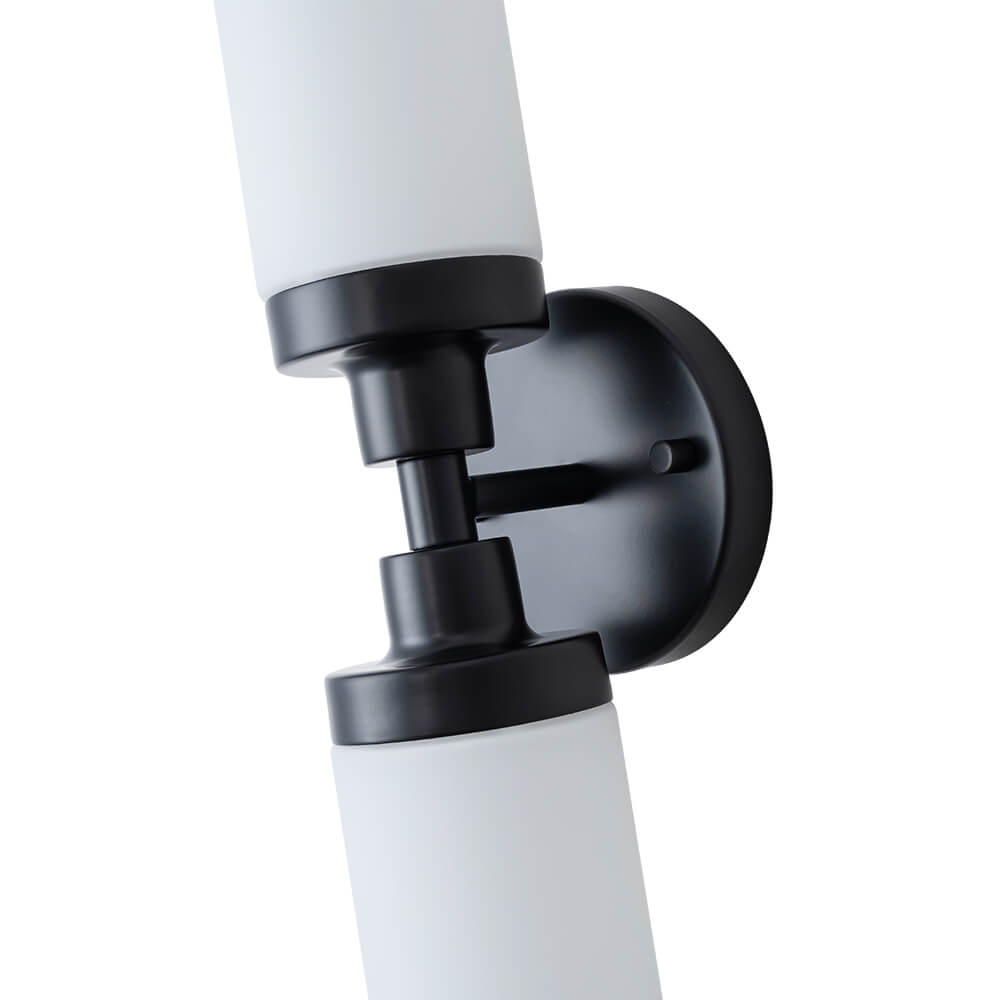 Modern 2 - Light Cylindrical Opal Glass Bathroom Sconces - LightfixturesUAE