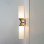 Modern 2 - Light Cylindrical Opal Glass Bathroom Sconces - LightfixturesUAE