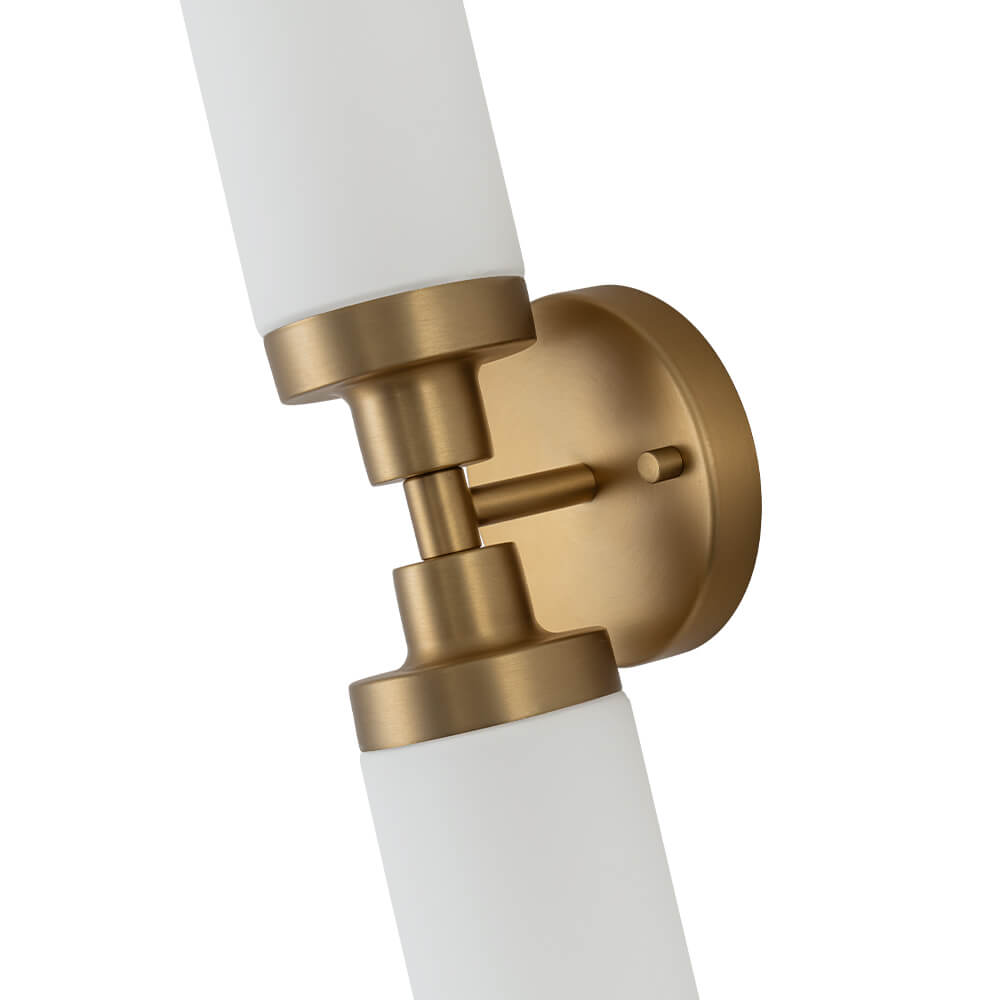 Modern 2 - Light Cylindrical Opal Glass Bathroom Sconces - LightfixturesUAE