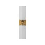 Modern 2 - Light Cylindrical Opal White Glass Vanity Wall Sconce - LightfixturesUAE