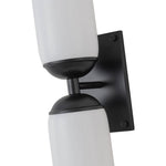 Modern 2 - Light Cylindrical Opal White Glass Vanity Wall Sconce - LightfixturesUAE