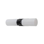 Modern 2 - Light Cylindrical Opal White Glass Vanity Wall Sconce - LightfixturesUAE