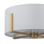 Modern 2 - Light Fabric Lampshade Drum Semi - Flush Ceiling Light - LightfixturesUAE