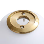 Modern 2 Light Hand Blown Opal Glass Globe Pendant Light - LightfixturesUAE