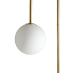 Modern 2 Light Hand Blown Opal Glass Globe Pendant Light - LightfixturesUAE