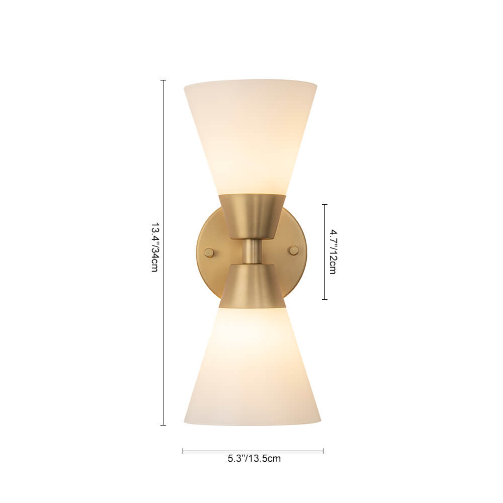 Modern 2 - Light Hourglass Shaped Glass Wall Sconce - LightfixturesUAE