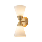 Modern 2 - Light Hourglass Shaped Glass Wall Sconce - LightfixturesUAE