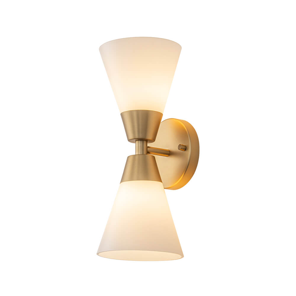 Modern 2 - Light Hourglass Shaped Glass Wall Sconce - LightfixturesUAE