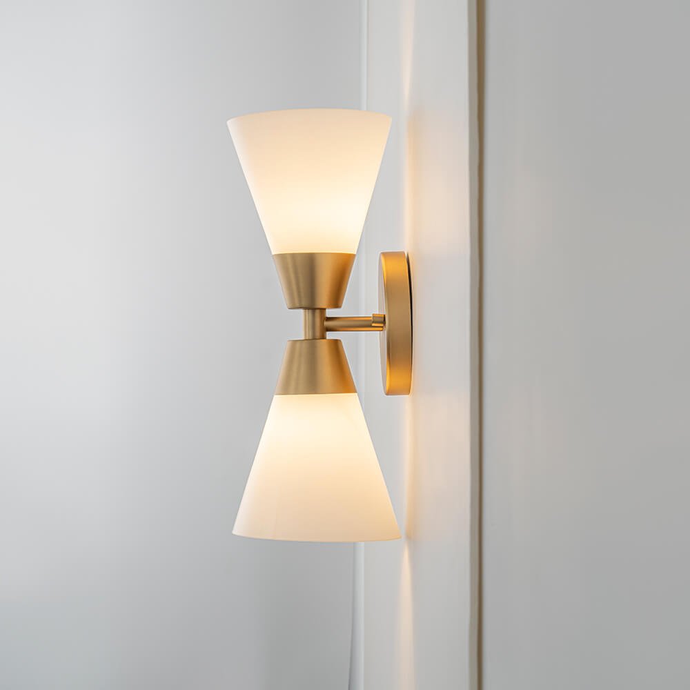 Modern 2 - Light Hourglass Shaped Glass Wall Sconce - LightfixturesUAE