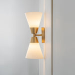 Modern 2 - Light Hourglass Shaped Glass Wall Sconce - LightfixturesUAE