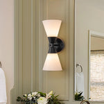 Modern 2 - Light Hourglass Shaped Glass Wall Sconce - LightfixturesUAE