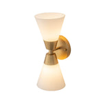 Modern 2 - Light Hourglass Shaped Glass Wall Sconce - LightfixturesUAE