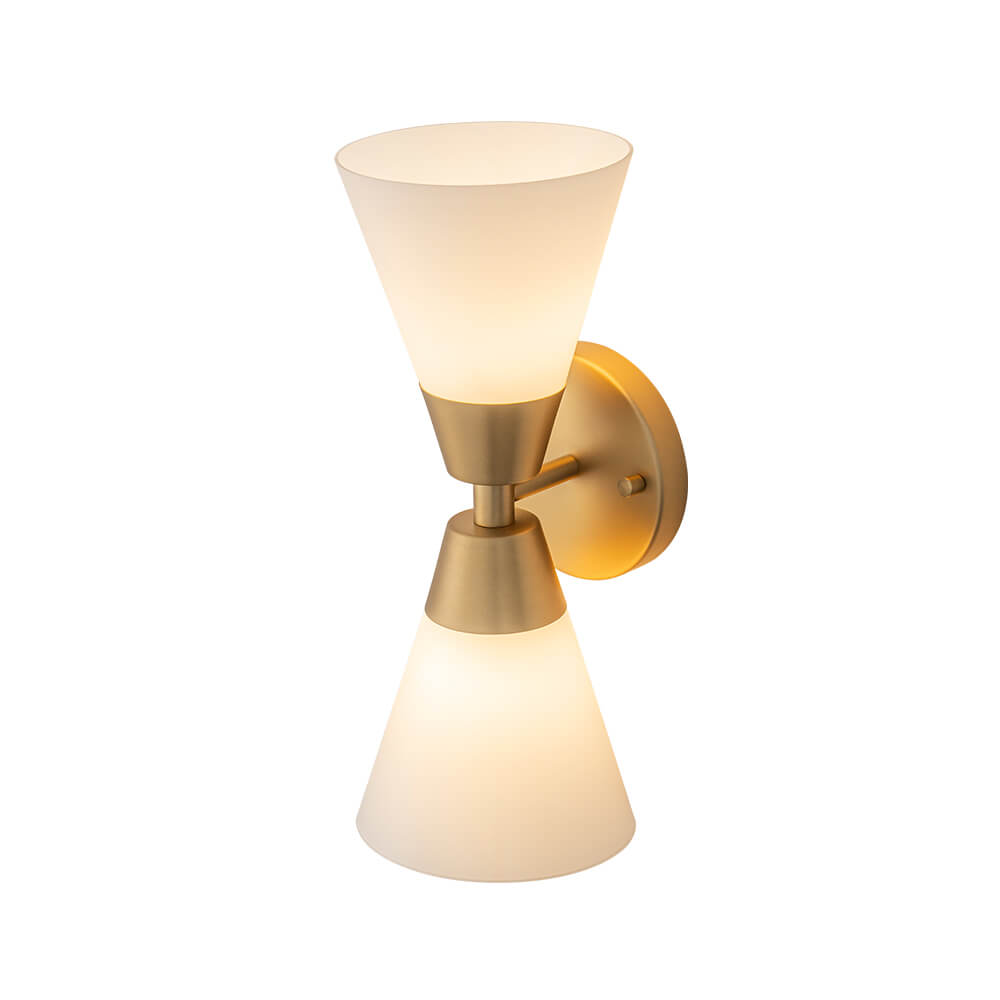 Modern 2 - Light Hourglass Shaped Glass Wall Sconce - LightfixturesUAE