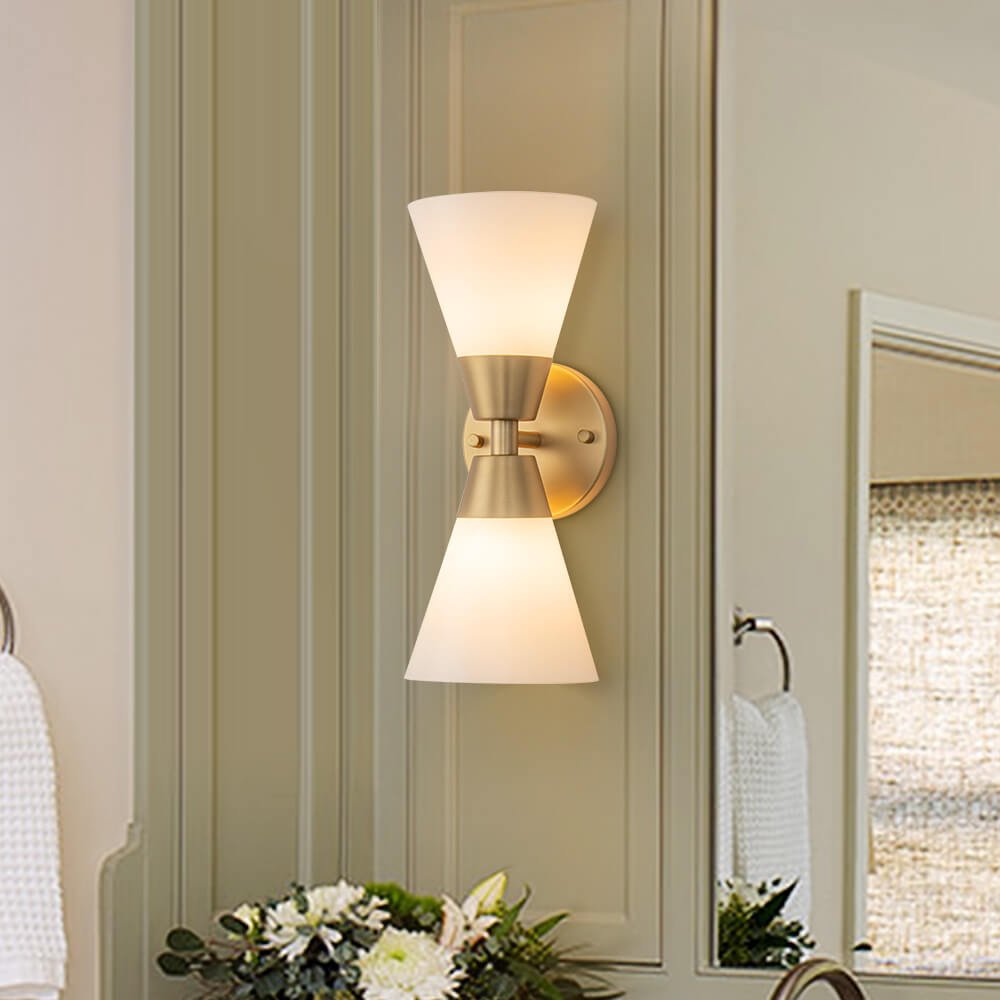 Modern 2 - Light Hourglass Shaped Glass Wall Sconce - LightfixturesUAE