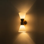 Modern 2 - Light Hourglass Shaped Glass Wall Sconce - LightfixturesUAE