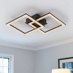 Modern 2 - Light Square LED Semi - Flush Ceiling Light - LightfixturesUAE