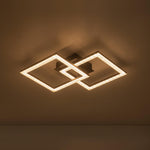 Modern 2 - Light Square LED Semi - Flush Ceiling Light - LightfixturesUAE