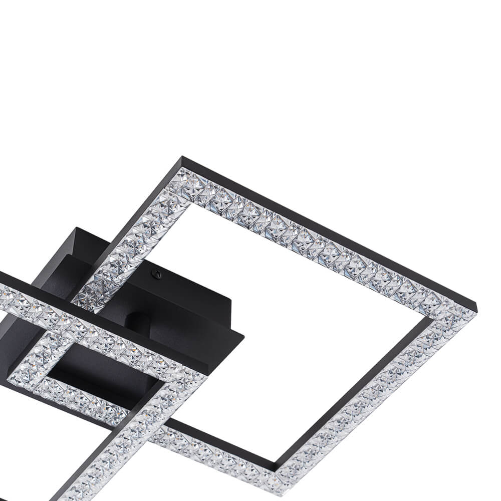 Modern 2 - Light Square LED Semi - Flush Ceiling Light - LightfixturesUAE