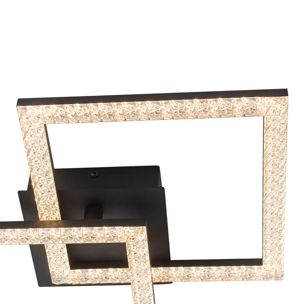 Modern 2 - Light Square LED Semi - Flush Ceiling Light - LightfixturesUAE