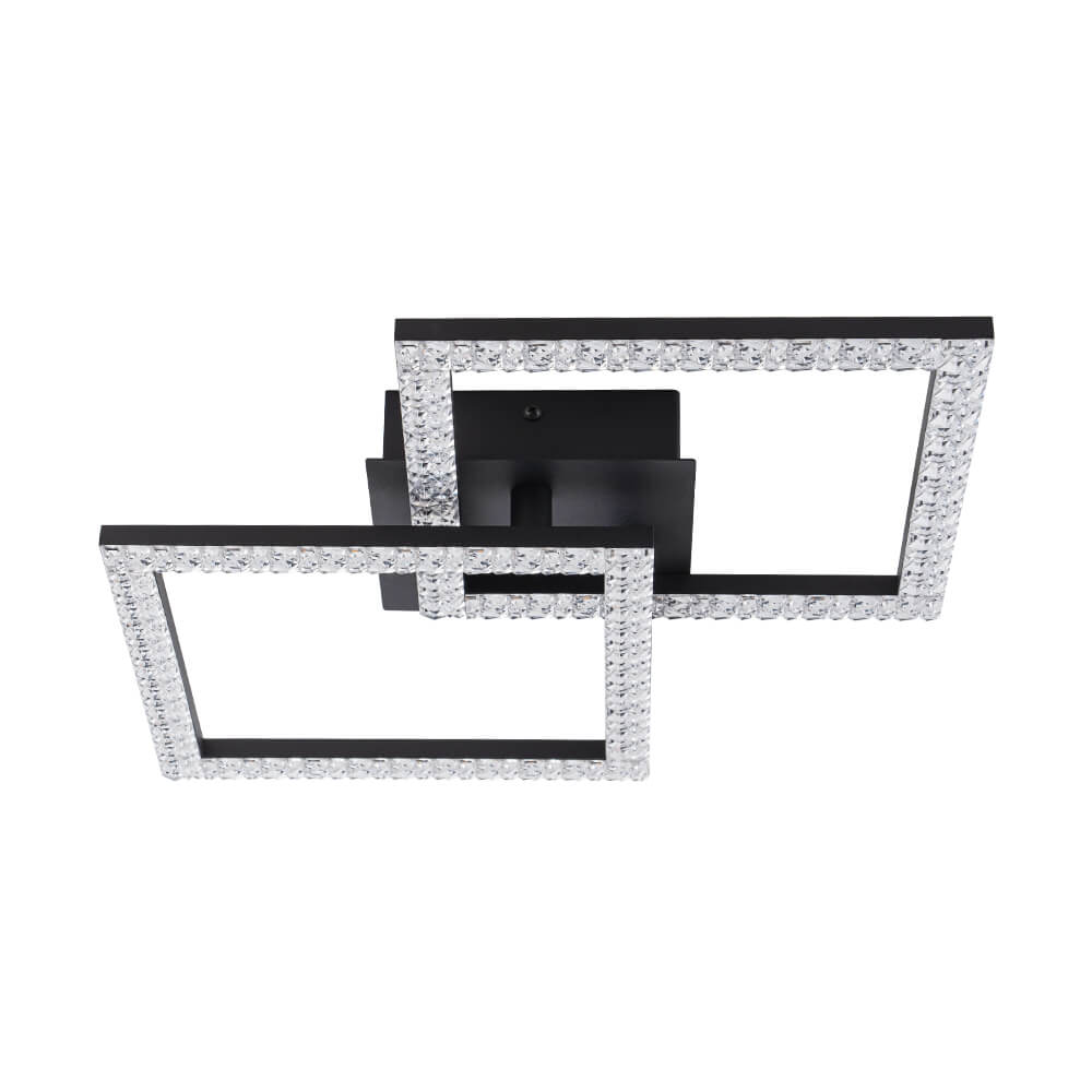 Modern 2 - Light Square LED Semi - Flush Ceiling Light - LightfixturesUAE