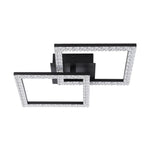 Modern 2 - Light Square LED Semi - Flush Ceiling Light - LightfixturesUAE