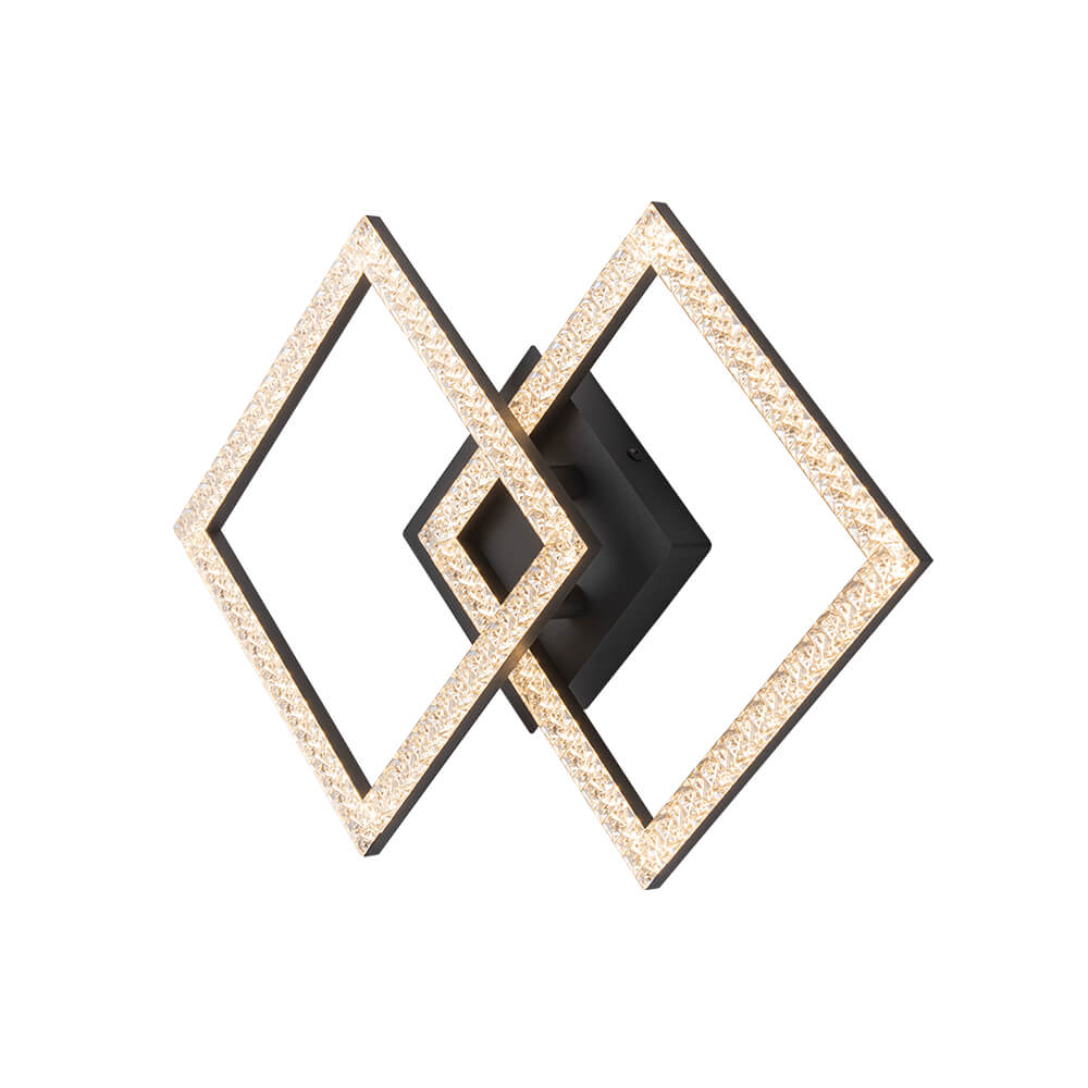 Modern 2 - Light Square LED Semi - Flush Ceiling Light - LightfixturesUAE