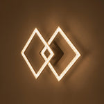 Modern 2 - Light Square LED Semi - Flush Ceiling Light - LightfixturesUAE