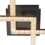 Modern 2 - Light Square LED Semi - Flush Ceiling Light - LightfixturesUAE