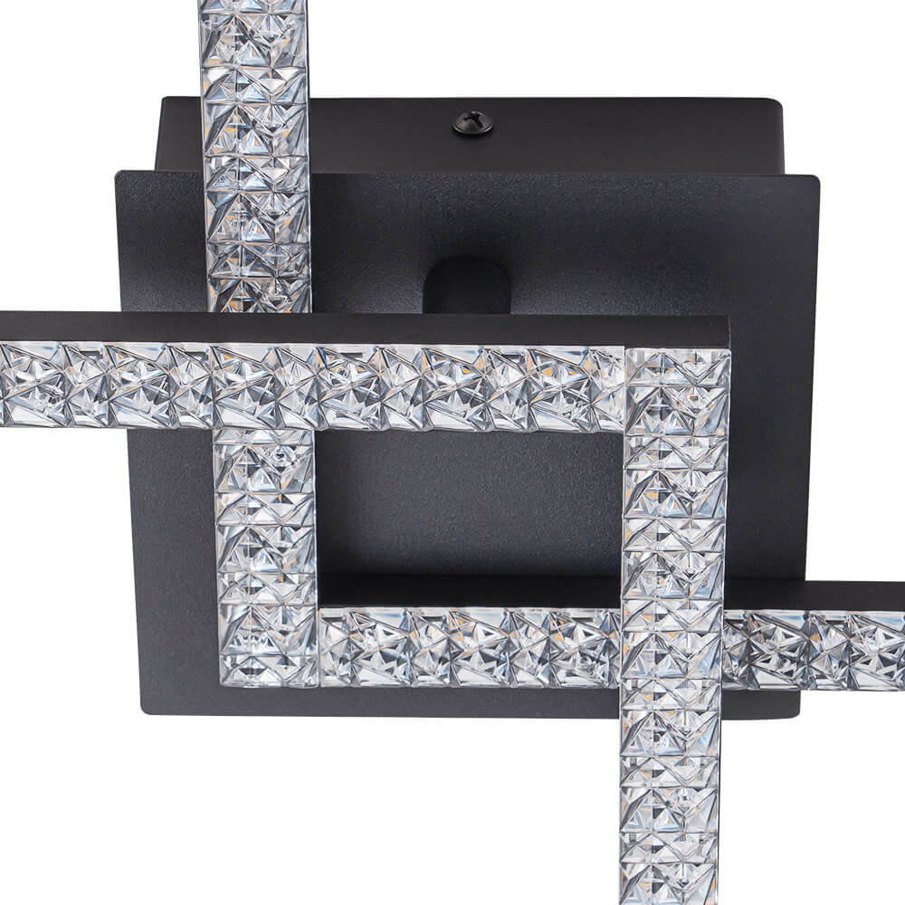 Modern 2 - Light Square LED Semi - Flush Ceiling Light - LightfixturesUAE