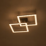 Modern 2 - Light Square LED Semi - Flush Ceiling Light - LightfixturesUAE