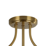 Modern 2 - Light Water Rippled Glass Drum Semi - Flush Mount Ceiling Light - LightfixturesUAE