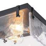 Modern 2 - Light Wave Water Ripple Glass Square Flush Mount - LightfixturesUAE